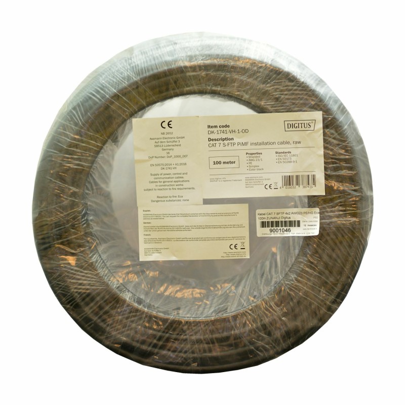 Kabel CAT.7 SFTP 4x2 AWG23 PE/HG Eca 100m ZUNANJI Digitus 9001046
