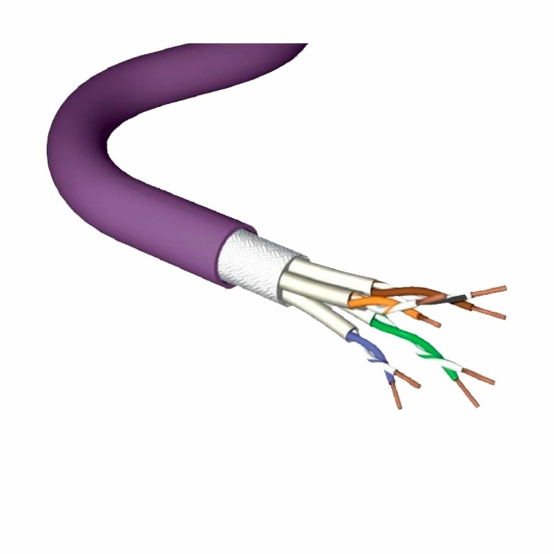 Kabel CAT.7 SFTP 4x2AWG23, LSF Eca 500m vijoličen Leviton 9936001