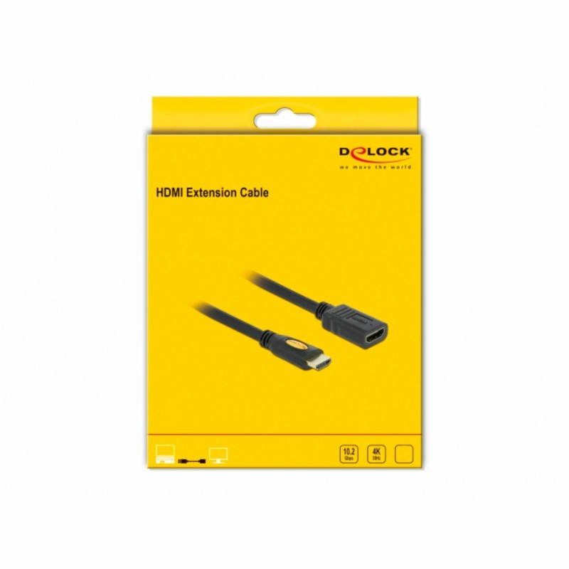 HDMI kabel z mrežno povezavo   1m Delock črn High Speed 3D 4K 8530096