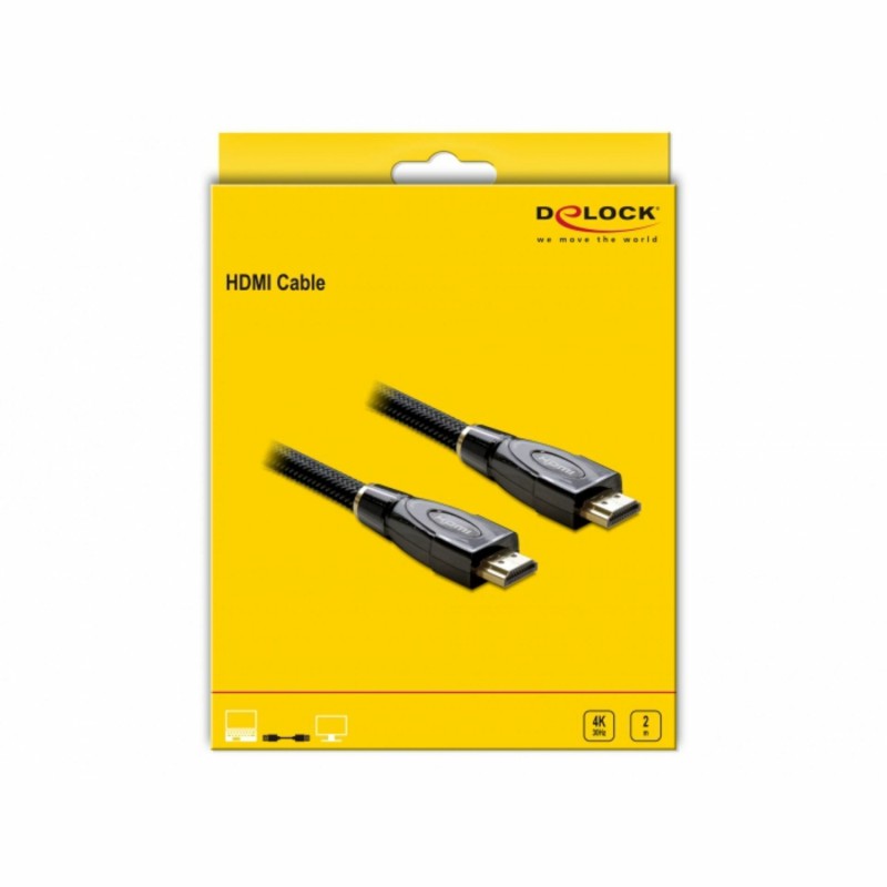 HDMI kabel z mrežno povezavo  2m Delock črn High Speed Premium 8530095