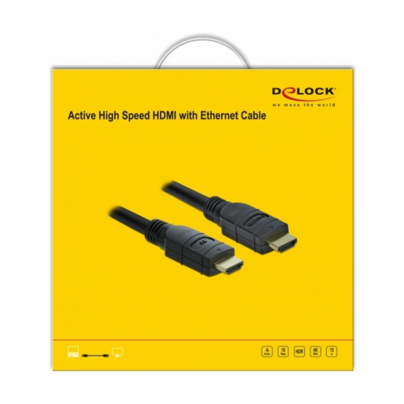 HDMI kabel z mrežno povezavo 15m Delock UHD 4K aktivni 8530152