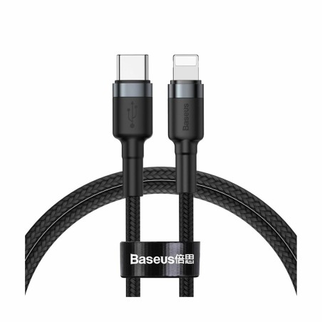 Kabel Apple USB C/Lightning 1m PD 20W Cafule siv+črn pleten Baseus 8556038