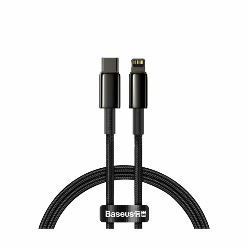 Kabel Apple USB C/Lightning 1m PD 20W Tungsten črn pleten Baseus 8556035