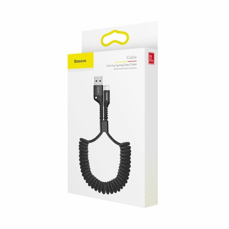 Kabel Apple USB/Lightning 1m 2A spiralni črn Baseus 8556030