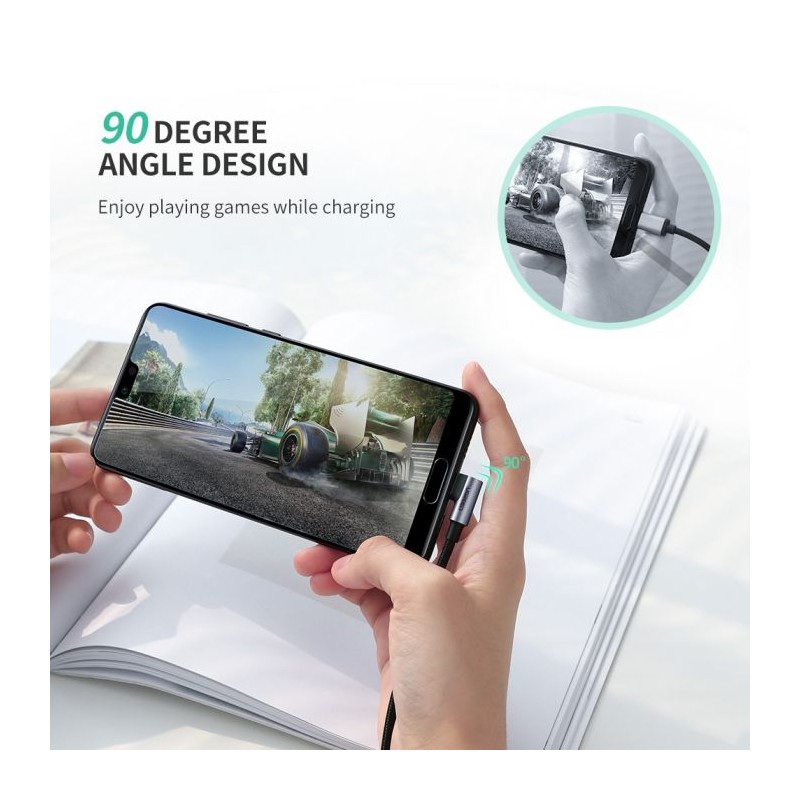 Ugreen USB A 2.0 na USB-C kotni kabel 1m