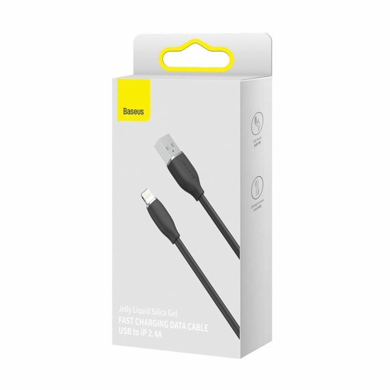 Kabel Apple USB A/Lightning 1.2m 2.4A Silica gel črn Baseus 8519293