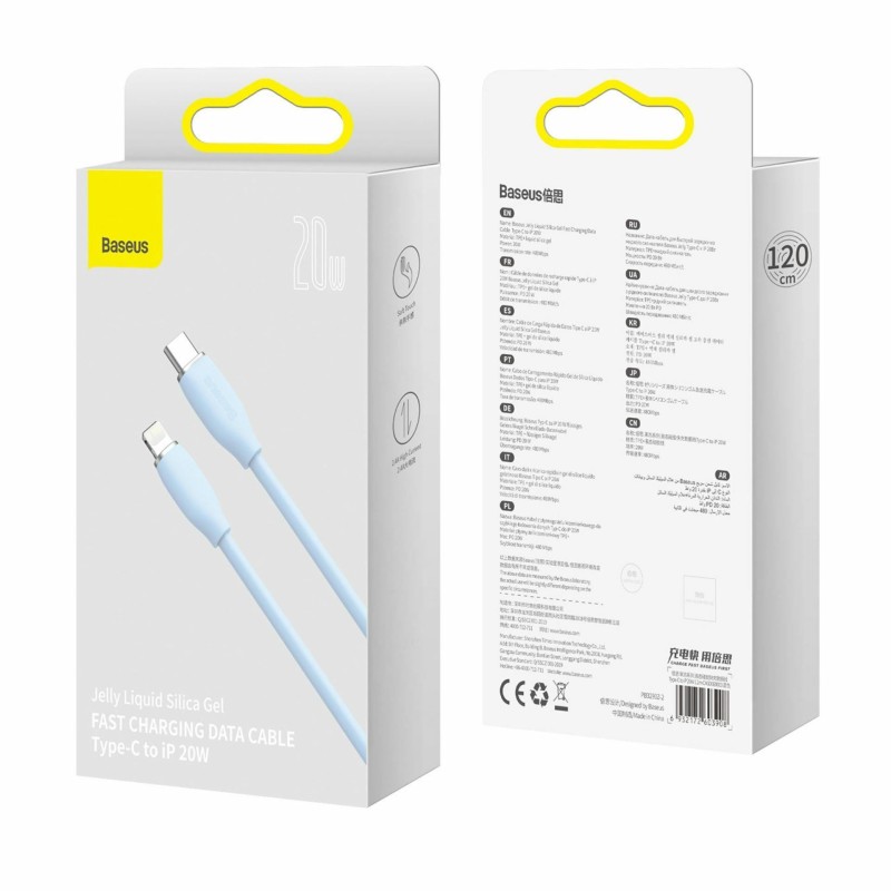 Kabel Apple USB C/Lightning 1.2m 20W PD Silica gel moder Baseus 8519299