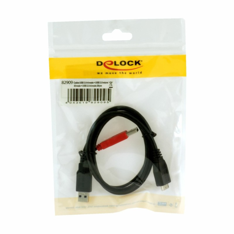 Kabel Y USB 3.0- mikro USB 3.0, 60 cm