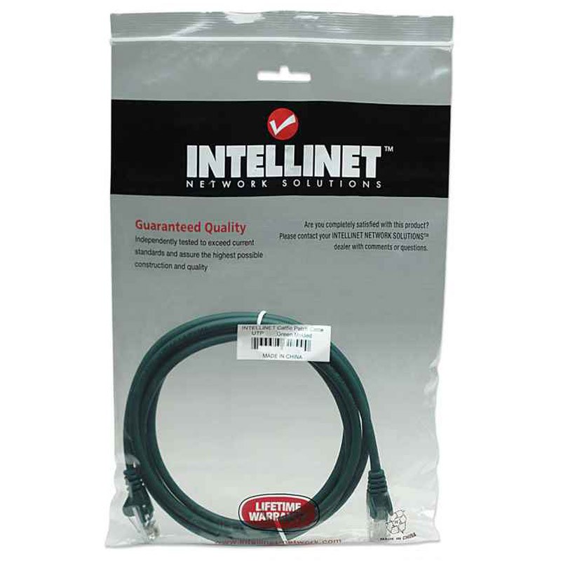 Kabel INTELLINET CAT5e UTP 5m, zelen mrežni priključni patch kabel