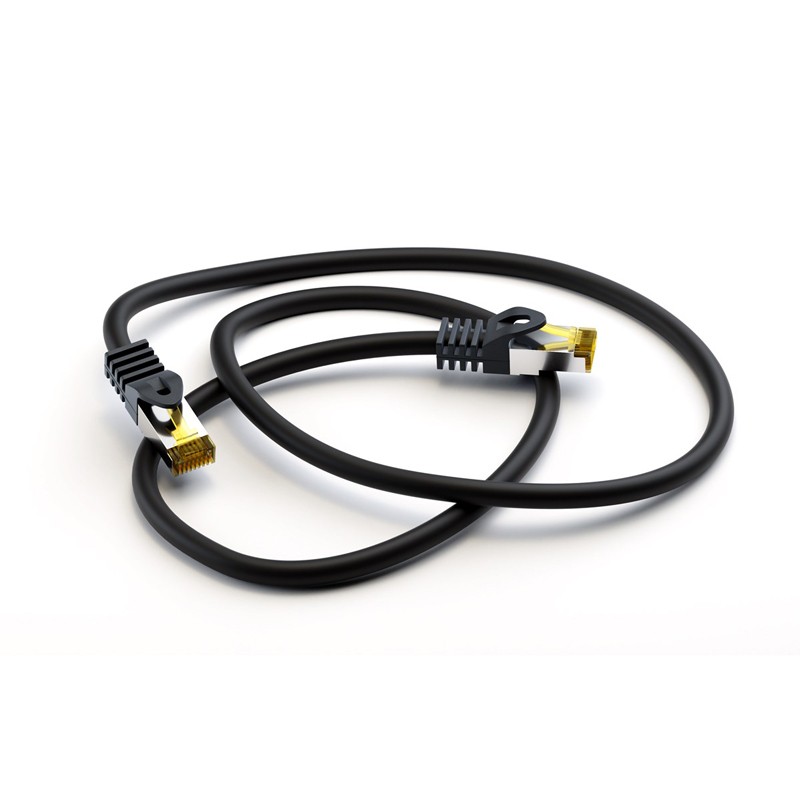 Kabel GOOBAY (91617) SFTP CAT 6A / S/FTP CAT 7 patch 3m črn mrežni povezovalni k