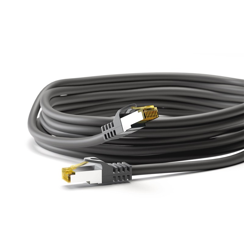 Kabel GOOBAY (91644) SFTP CAT 6A / S/FTP CAT 7 patch 10m črn mrežni povezovalni
