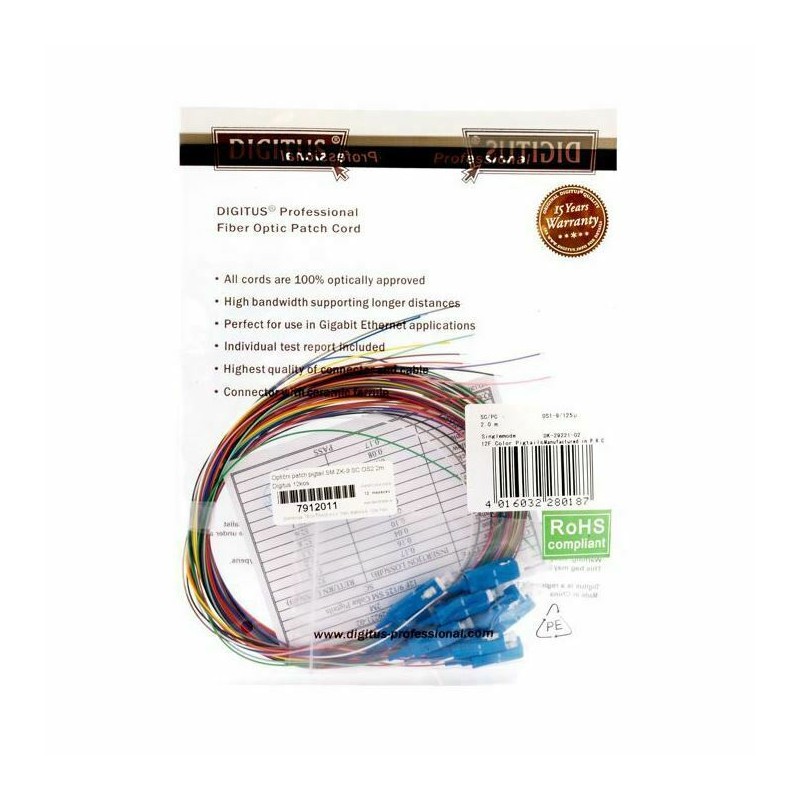 Digitus optični pigtail SM ZK-9 SC 12kos DK-29221-02 7912011