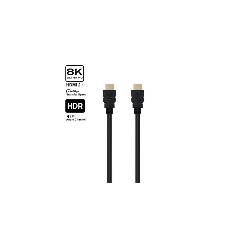 Kabel Ultra High Speed HDMI 2.1, 8K 60Hz, M/M, Ethernet, 1m, črn, Ewent EC1320,