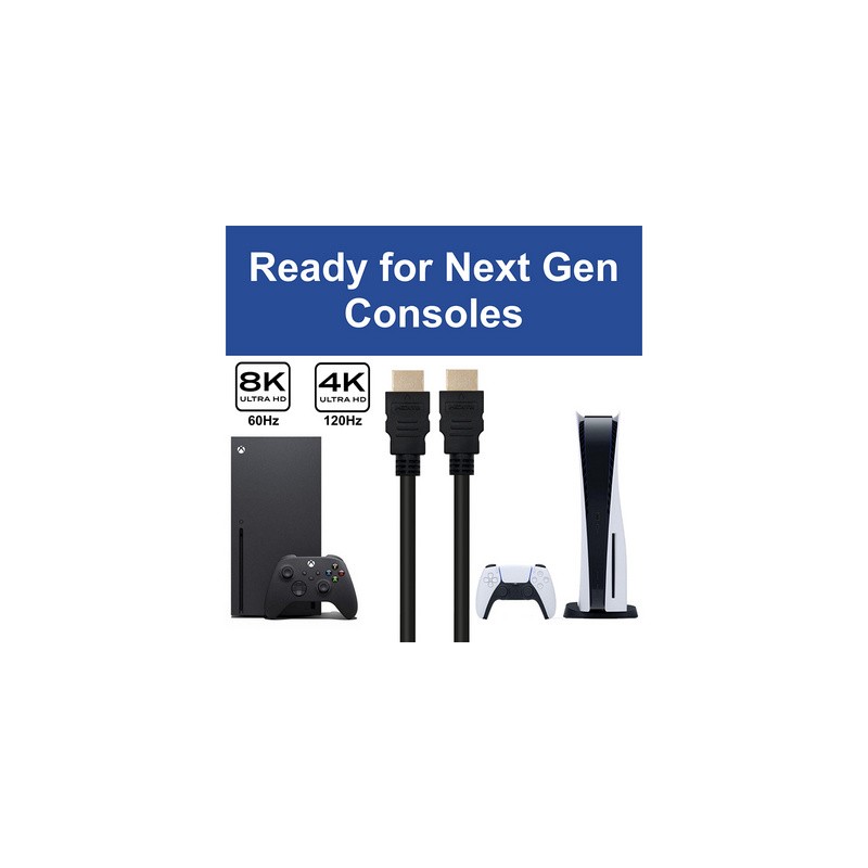Kabel Ultra High Speed HDMI 2.1, 8K 60Hz, M/M, Ethernet, 1.8m, črn, Ewent EC1321