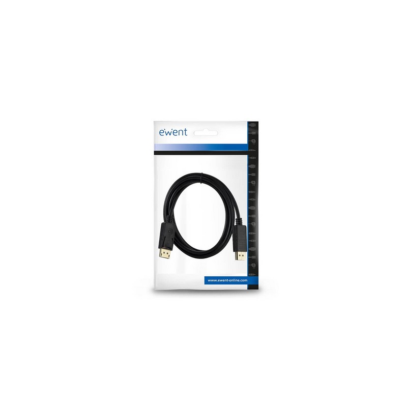 Kabel DisplayPort 1.4, M/M, 8K 60Hz, 4K 240Hz, Shielded, 3m, črn, Ewent EC1407,