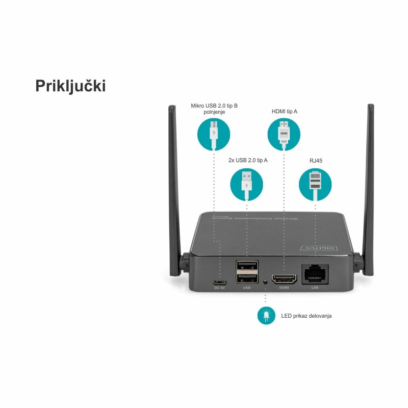 Digitus line extender HDMI brezžični SET Click & Present PRO 8560079