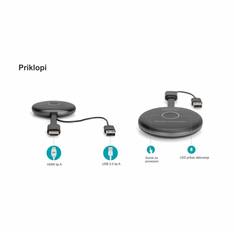 Digitus line extender HDMI brezžični oddajnik Click&Present PRO 8560080