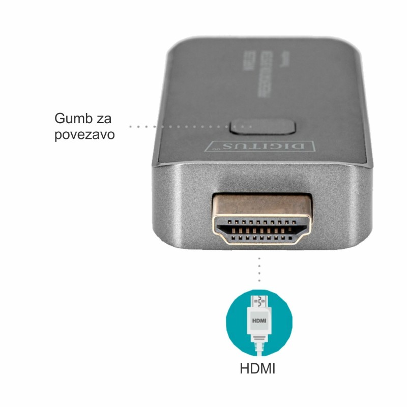 Digitus line extender HDMI brezžični oddajnik Click&Present MINI 8560082