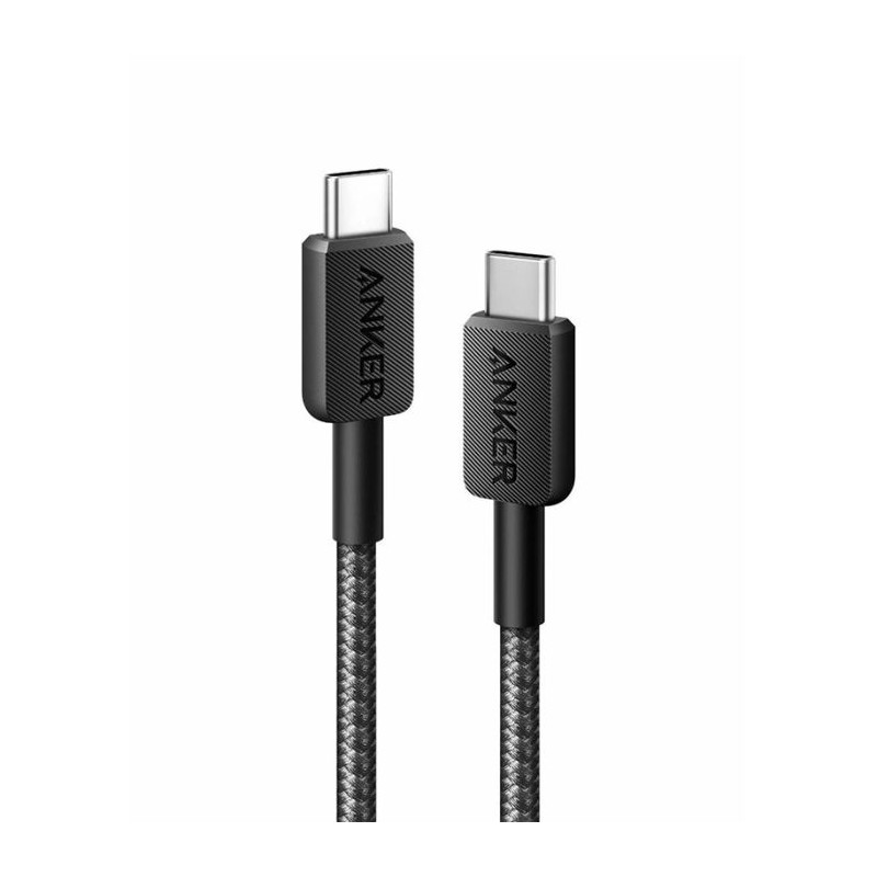 Kabel Anker 322 USB-C na USB-C pleten 1,8m črn