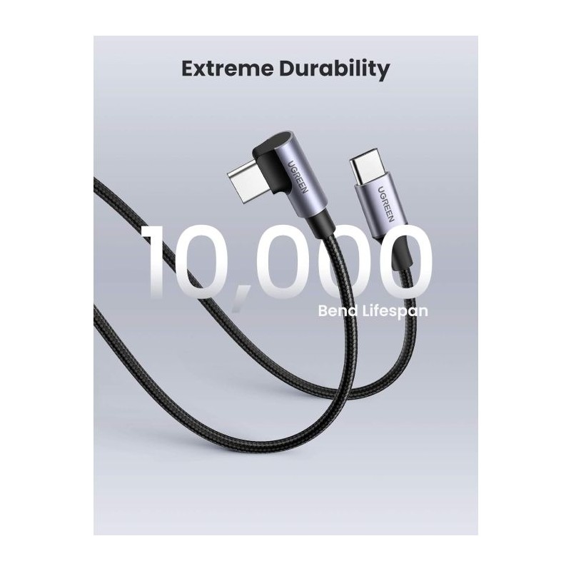 Kabel Ugreen USB-C na kotni USB-C, 60W 2M