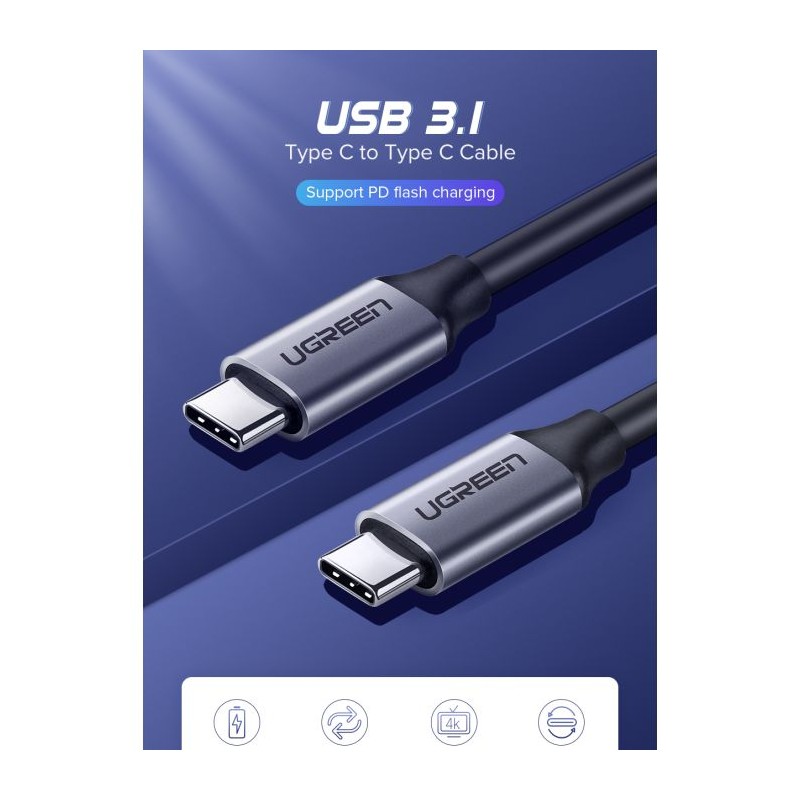 Kabel Ugreen USB-C 3.1 Gen1 3A 60W, 1.5m - polybag