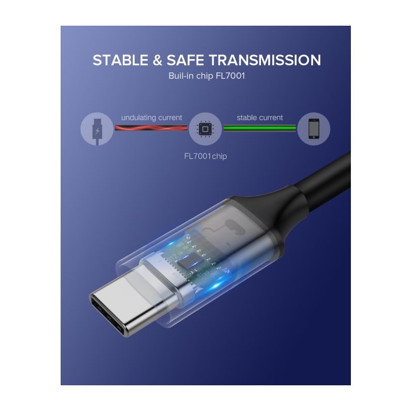 Kabel Ugreen USB-C 3.1 Gen1 3A 60W, 1.5m - polybag
