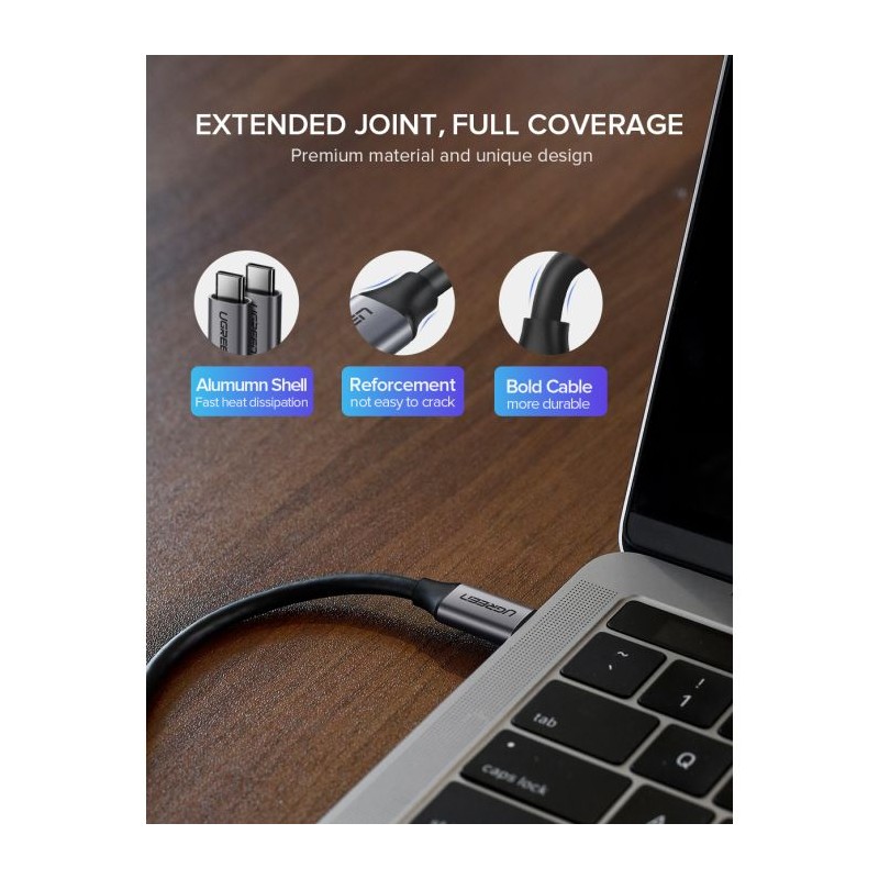 Kabel Ugreen USB-C 3.1 Gen1 3A 60W, 1.5m - polybag
