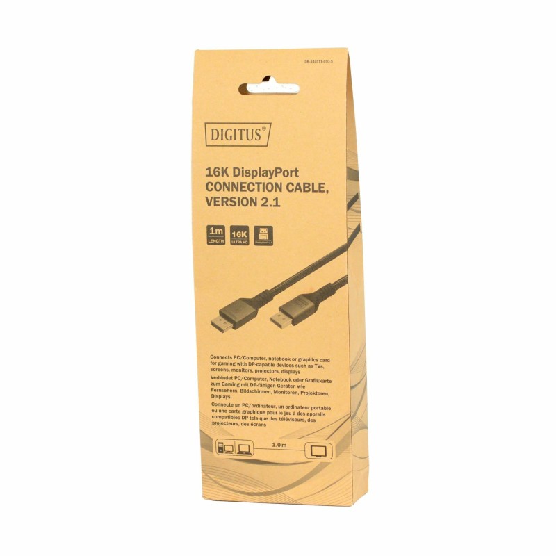 Kabel Digitus DisplayPort 1m 16K 60Hz črn, 8531113