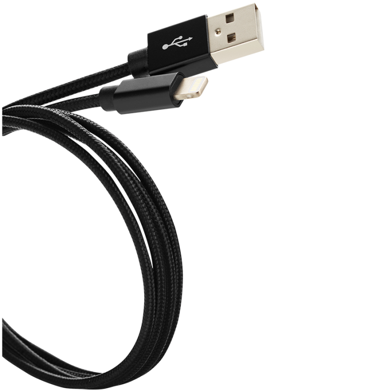 Kabel CANYON MFI-3, Lightning v USB kabel za Apple, 1m, črn