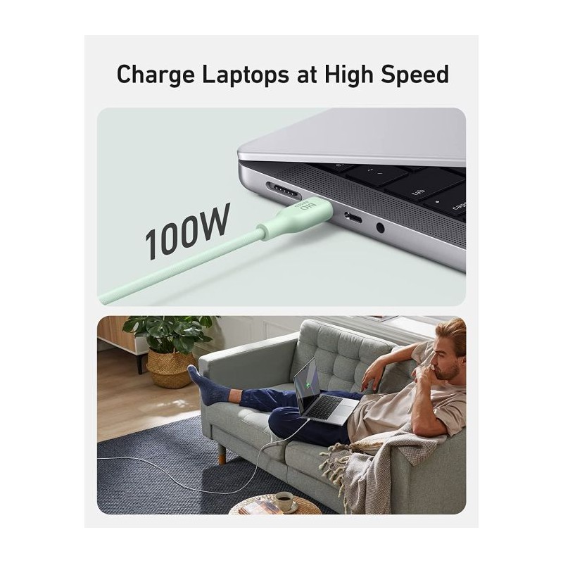 Kabel Anker 543, USB-C na USB-C, 0.9m zelen, A80E1G61