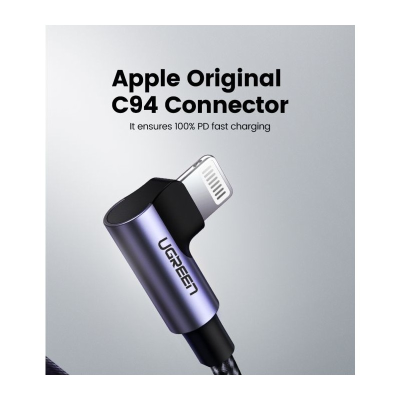 Kabel Ugreen kotni USB-C na Lightning, 1.5m, 60764