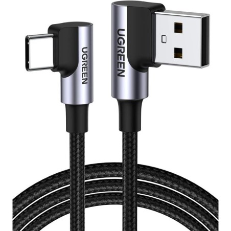 Kabel Ugreen USB v USB-C 90-stopinjski za hitro polnjenje, 2m, 20857