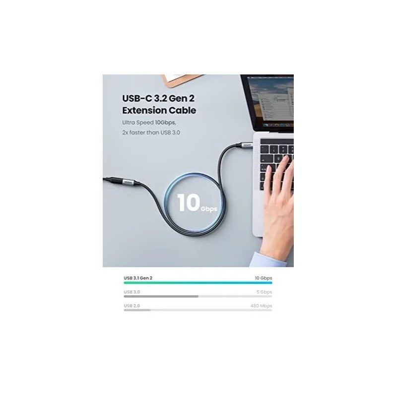 Kabel Ugreen USB-C podaljšek 1m, 30205