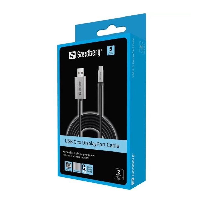 Kabel Sandberg USB-C na DisplayPort, 2m 136-51