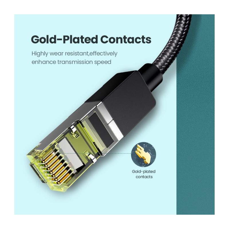 Mrežni kabel Ugreen UTP Cat7 oklopljen, modularnim RJ45 priključkom 1M
