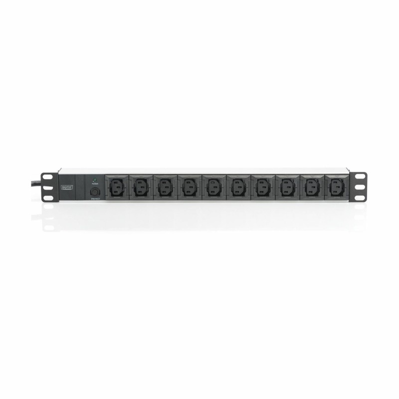 Razdelilec Digitus 10xEuro C13 ALU,  črno/siv