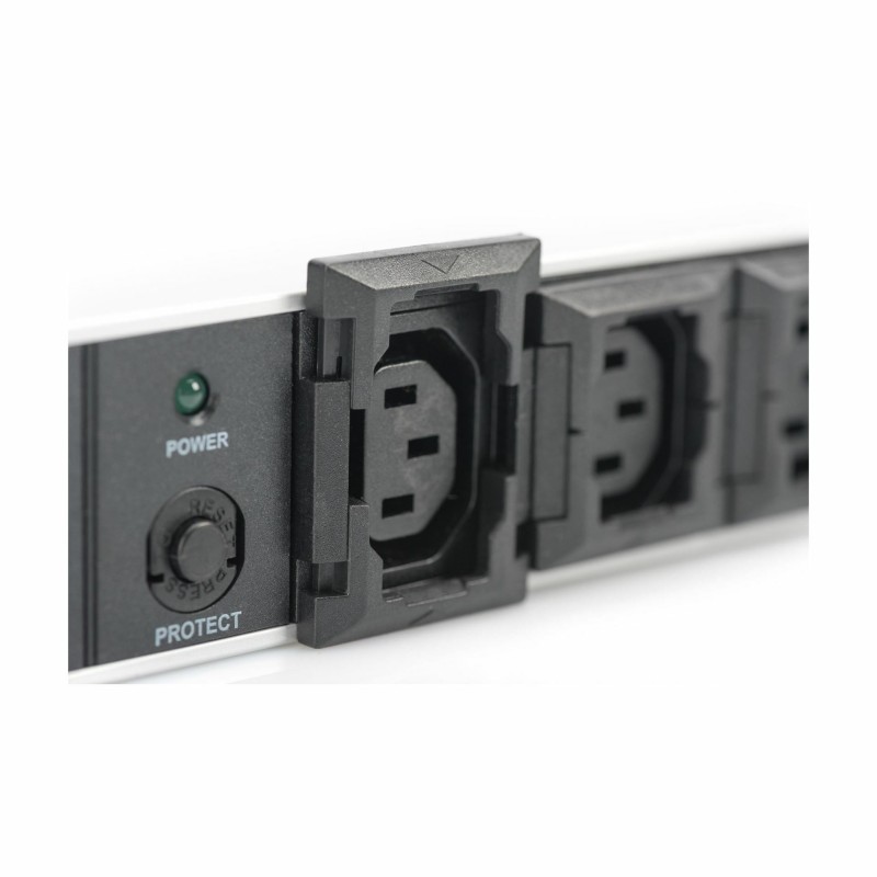 Razdelilec Digitus 10xEuro C13 ALU,  črno/siv