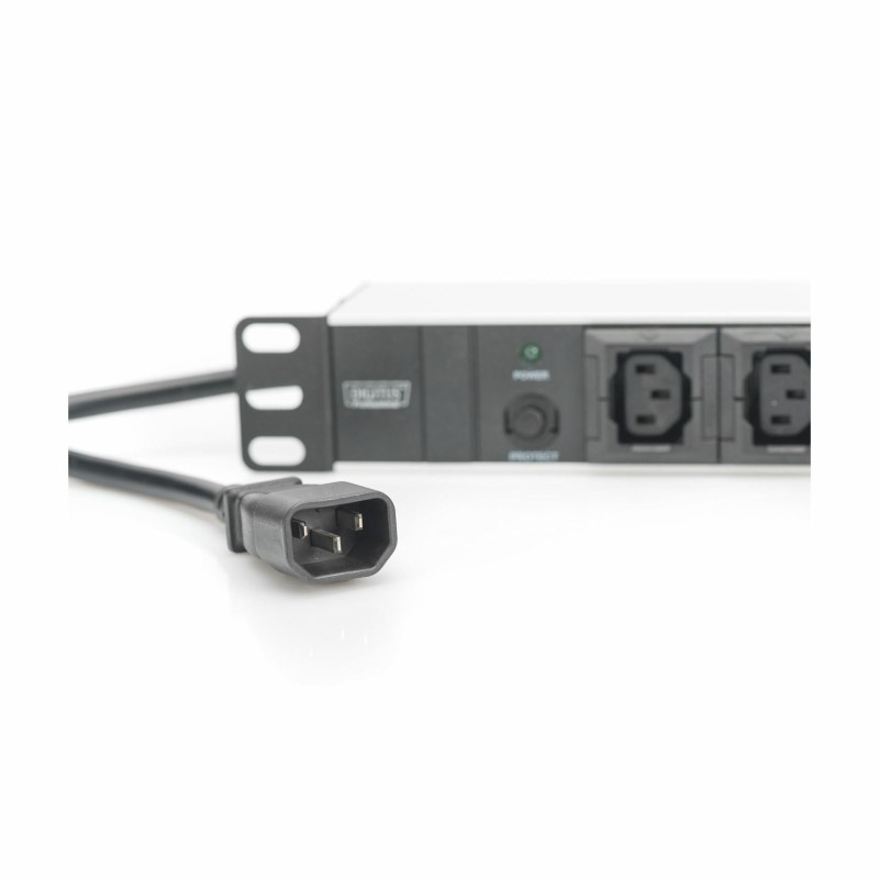 Razdelilec Digitus 10xEuro C13 ALU,  črno/siv