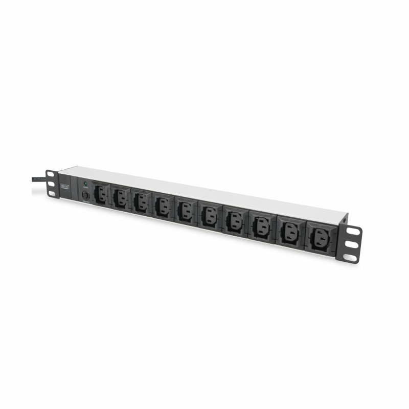 Razdelilec Digitus 10xEuro C13 ALU,  črno/siv