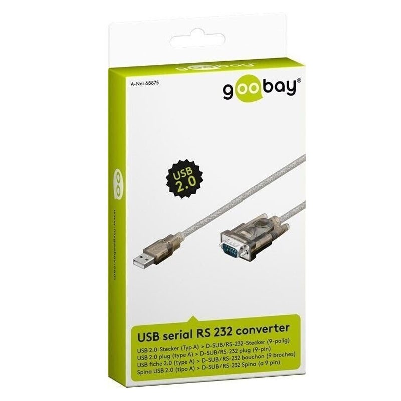 Pretvorni kabel Goobay USB na RS232, 1,5m