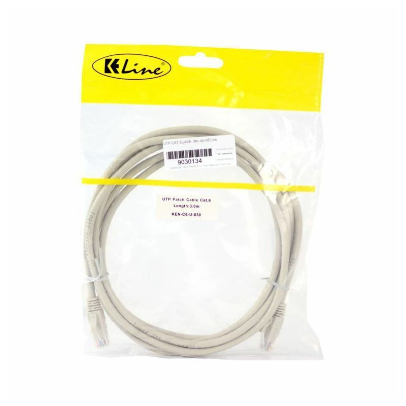 Mrežni kabel UTP CAT.6, patch, 3m, siv
