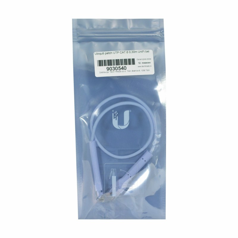 Mrežni kabel Ubiquiti Networks U-CABLE-PATCH-0.3M-RJ45, Cat6, 0,3 m, bel