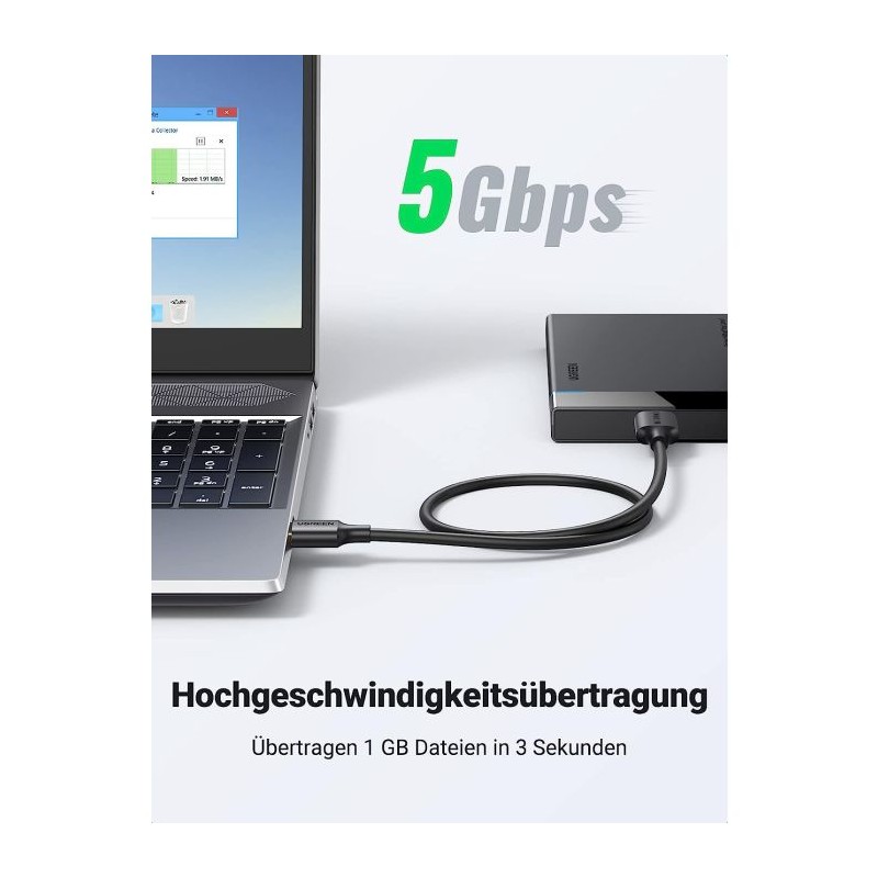 Kabel Ugreen USB 3.0, USB A na Micro B, 0,5 m