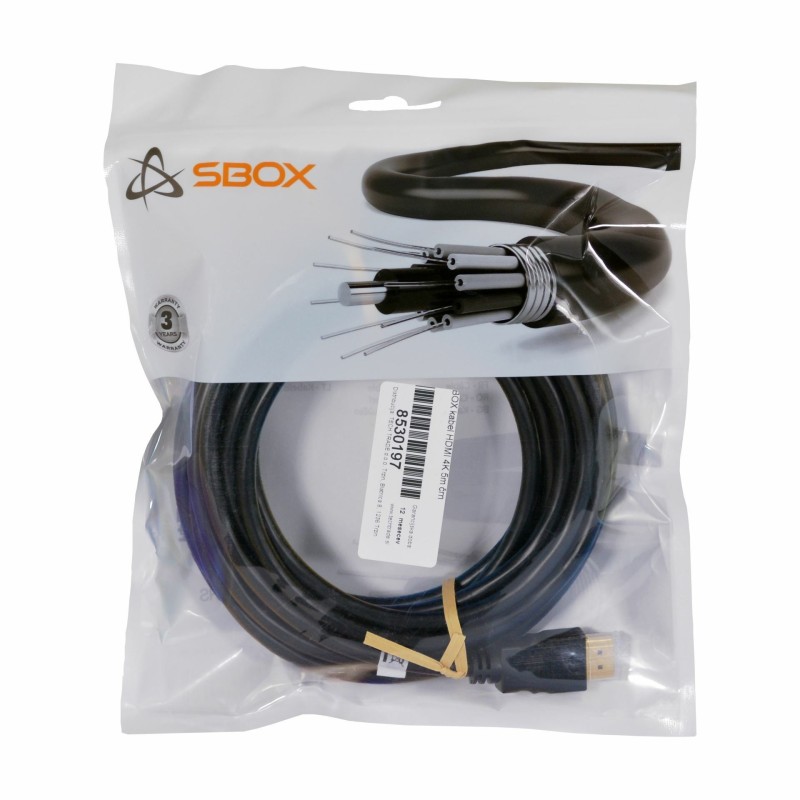 Kabel SBOX HDMI 4K, 5m, črn
