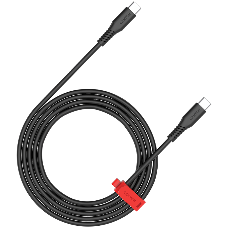 Kabel CANYON CC60SC, USB C-C, 60W, 2m, črn