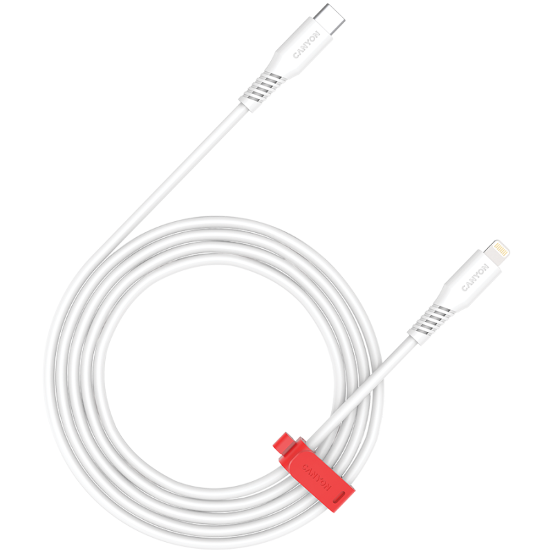 Kabel CANYON CLN30SC, USB-C to Lightning, 30W, 2m, bel