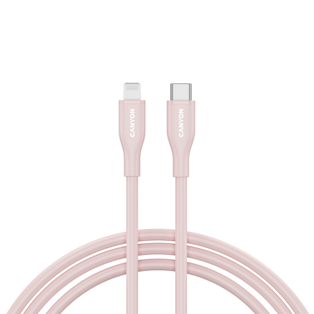 Kabel CANYON CLNM60, USB-C to Lightning, 60W, 1m, roza