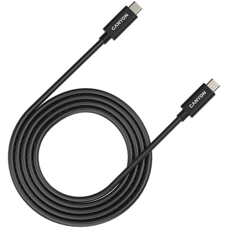 Kabel CANYON UC-42, USB-C to USB-C, 240W, 2m, črn