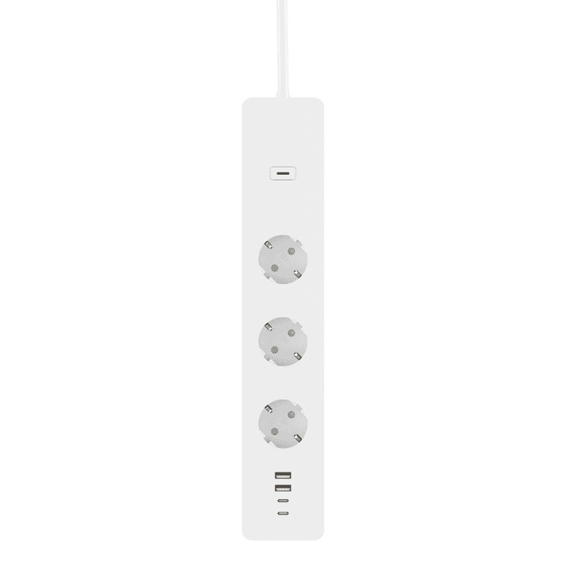 Razdelilec WOOX R6132, 3x Schuko 2x USB2.0 2x USB-C
