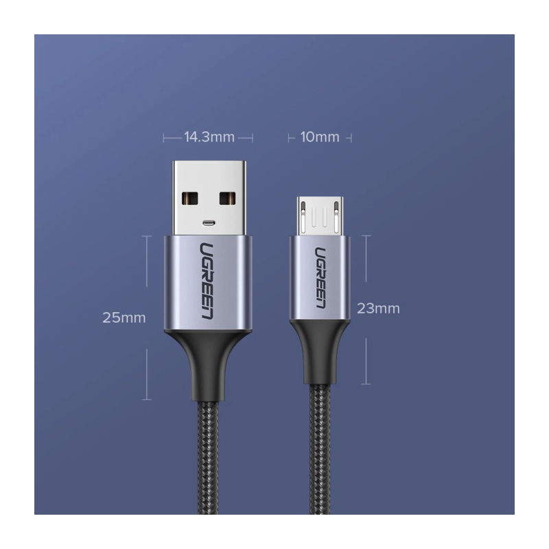 Kabel USB-A na micro USB 2.4A - 2m, Ugreen